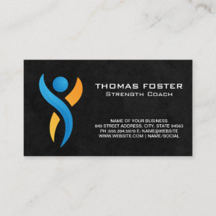 Logo santé   Carte de visite de fitness de résista