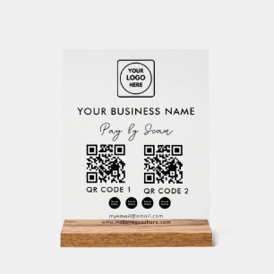 Logo Scan QR Social Media Acrylschild