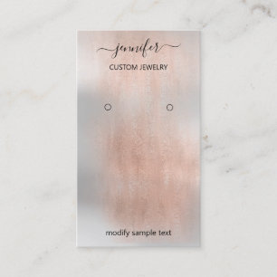Logo-Schmuck-Card Social Media Silver Gray Rose Visitenkarte