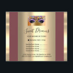 Logo Schönheitssalon Makeup Preisliste Roter Flyer<br><div class="desc">FlorenceK Luxus-Beauty-Salon-Sammlung</div>