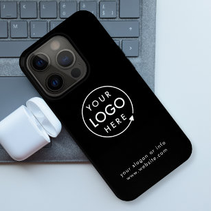 Logo schwarz   Business Minimalistisch iPhone Case