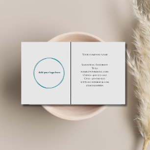 Logo Schwarz Weiß Grau Minimalistisch Professionel Telefonnummerkarte