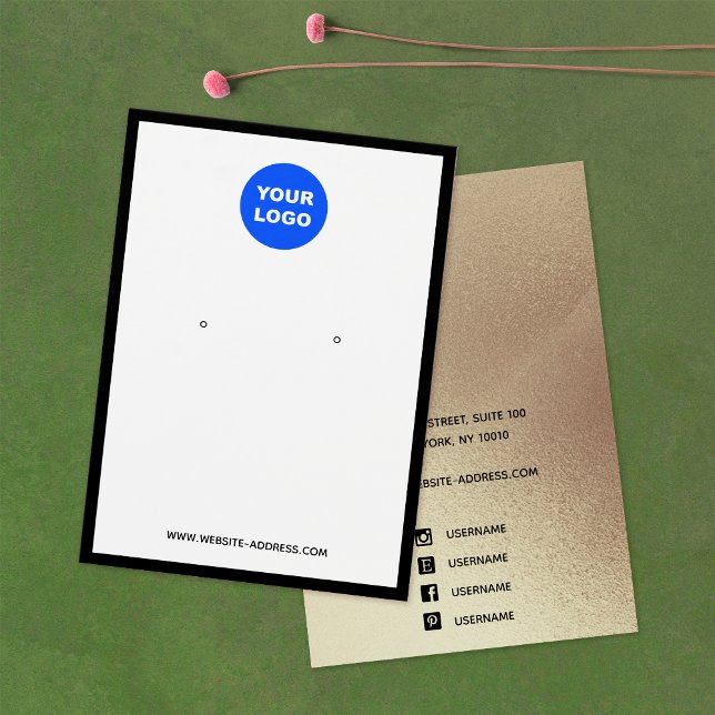 Logo-Schwarze Grenze Gold verdienende Schmuckanzei (Von Creator hochgeladen)