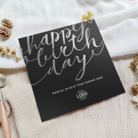 Logo Schwarze Imitate Silver Foil Script Geburtsta