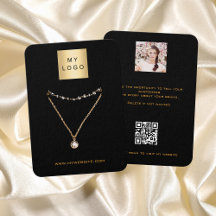 Logo schwarzer Ohrring Schmuck Foto QR-Display