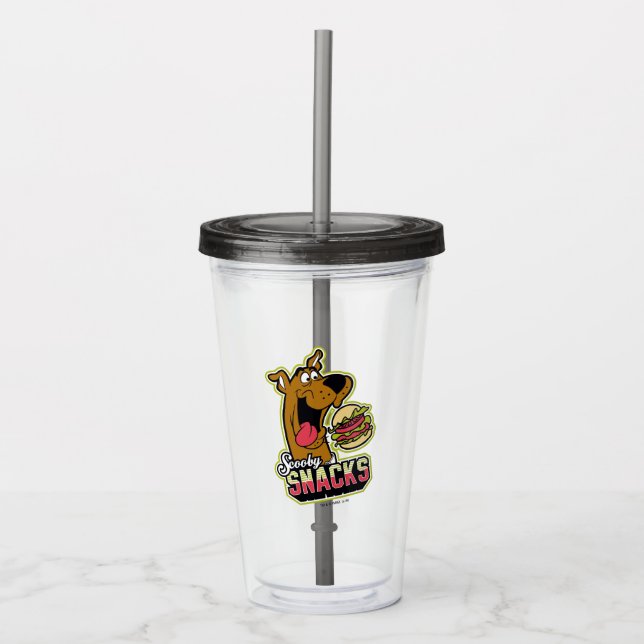 Logo "Scooby-Doo "Scooby Snacks" Acryltrinkbecher (Vorderseite)