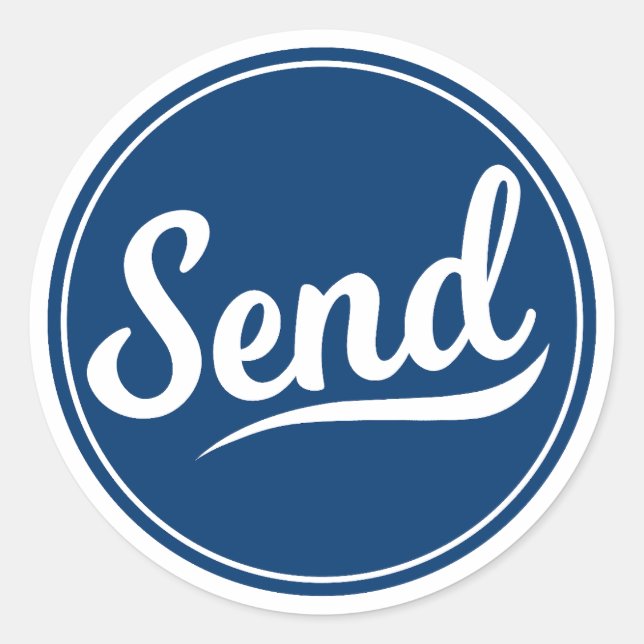Logo senden runder aufkleber (Vorderseite)