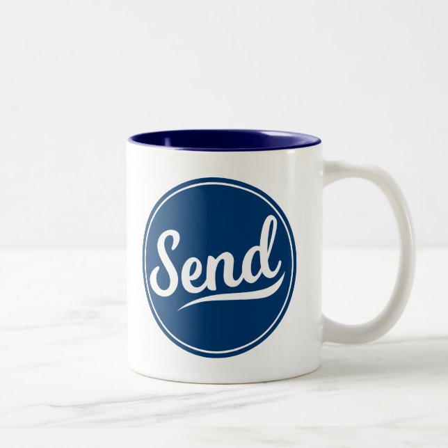 Logo senden zweifarbige tasse (Rechts)