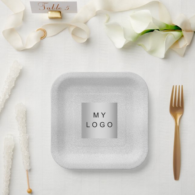 Logo-Servietten Pappteller (Hochzeit)