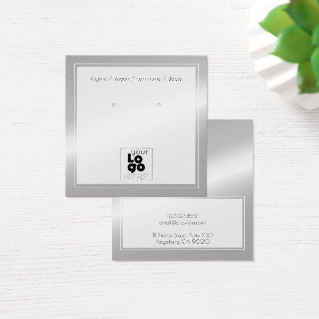 Logo Silver Ice Imitate Metallische Ohrring-Displa (Schreibtisch)