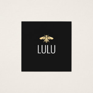 Logo Simple Black Minimalist Gold Bee