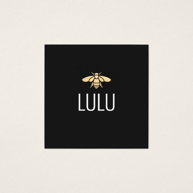 Logo Simple Black Minimalist Gold Bee (Devant)