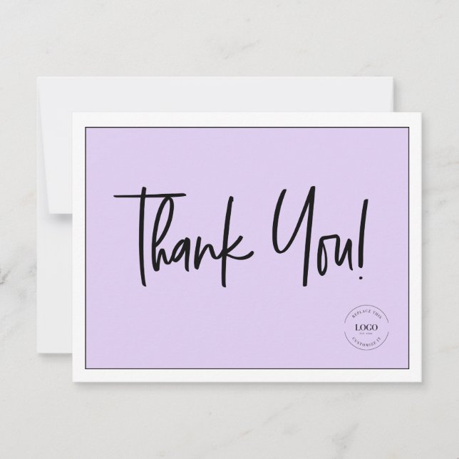 Logo simple Black Purple Company Logo Merci social (Devant)