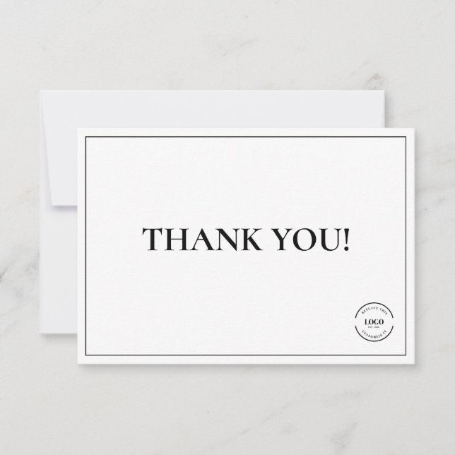 Logo simple Black White Company Logo Merci personn (Devant)