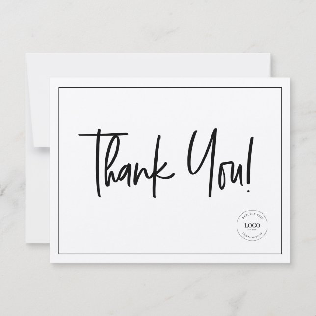 Logo simple Black White Company Logo Merci social (Devant)