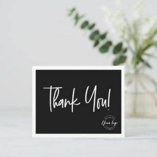 Logo simple Black White Company Logo Merci social