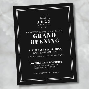 Logo Simple Business Grand Opening Postkarte