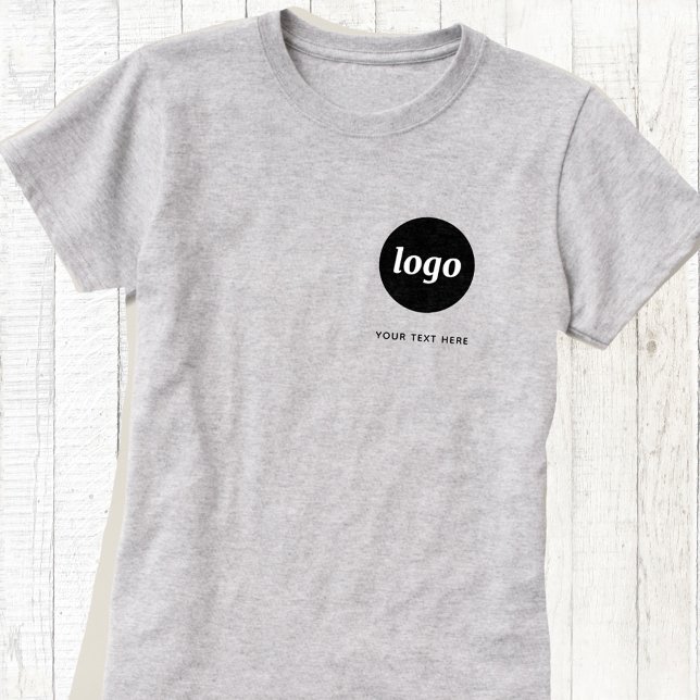 Logo simple et T-shirt Entreprise textuel (Logo with custom text business branding promotional t-shirt)