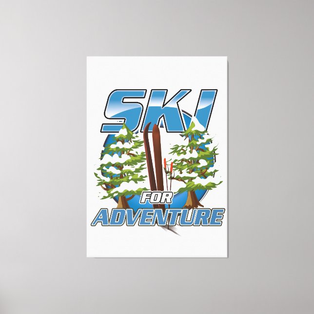 Logo "Ski for Adventure" Leinwanddruck (Vorderseite)