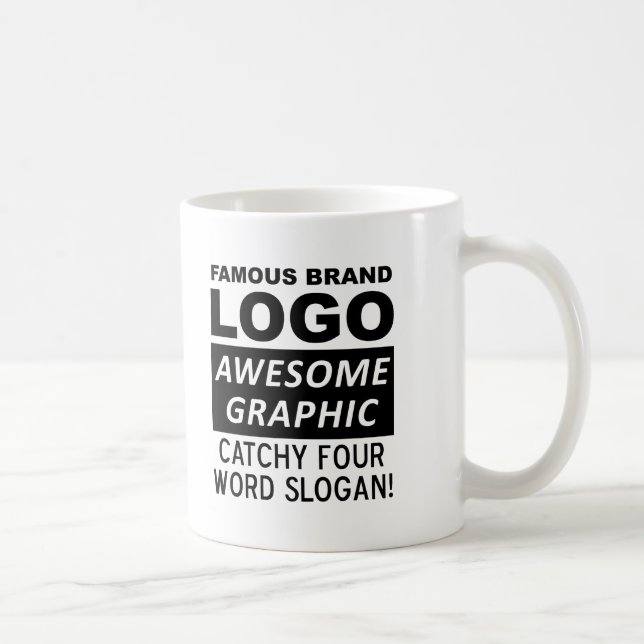 Logo-Slogan Funny Mug Kaffeetasse (Rechts)