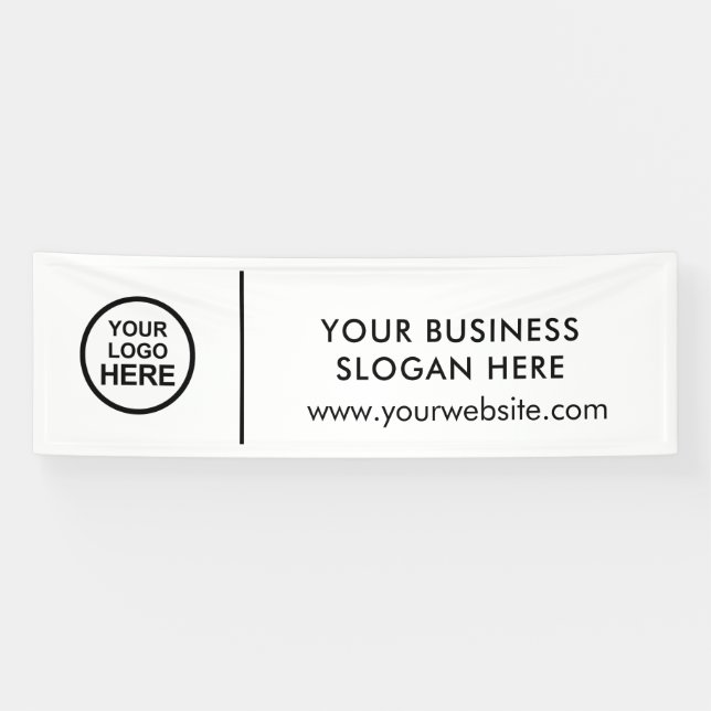 Logo-Slogan und Text-Werbebanner hinzufügen Banner (Horizontal)