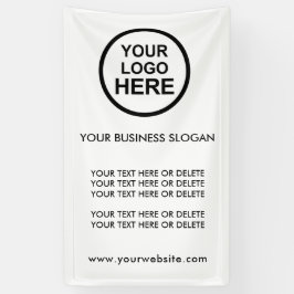 Logo-Slogan und Text-Werbebanner hinzufügen Banner