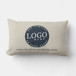 Logo-Slogan und Website-Link Custom Lendenkissen