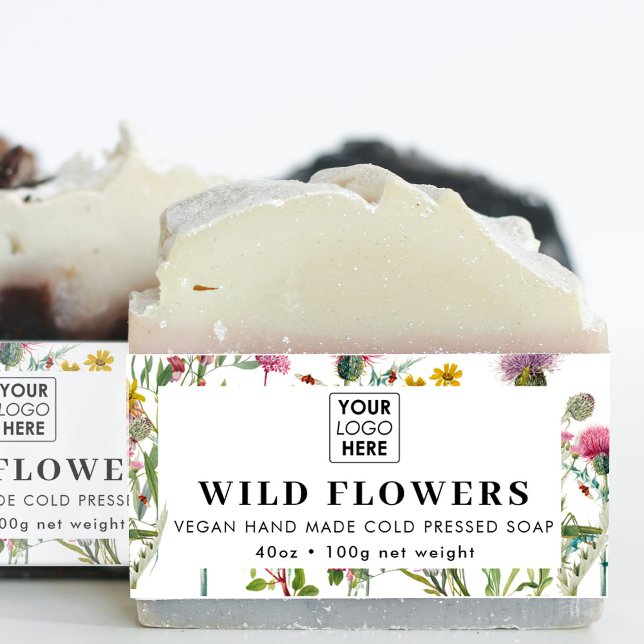 Logo Soap Bly Band Wildblume Product Label Wrap (Logo Soap Belly Band Wildflower Product Label Wrap)