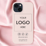 Logo Social Media BusinessiPhone-Fall iPhone Hülle<br><div class="desc">Fügen Sie Ihr Logo hinzu.</div>