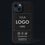 Logo Social Media BusinessiPhone-Fall iPhone Hülle<br><div class="desc">Fügen Sie Ihr Logo hinzu.</div>