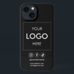 Logo Social Media BusinessiPhone-Fall iPhone Hülle<br><div class="desc">Fügen Sie Ihr Logo hinzu.</div>