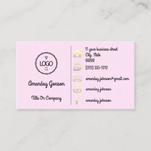 Logo Social Media Gold QR Code Benutzerdefiniert R Visitenkarte