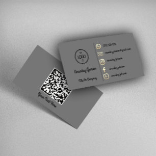 Logo Social Media Gold QR Code Gold Grafik Sie Visitenkarte