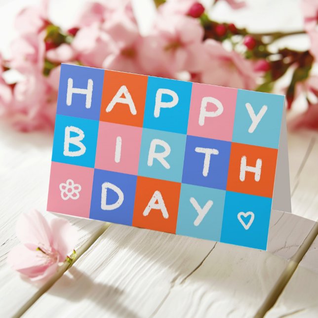 Logo Spaß farbenfroh einfach Business Happy Geburt Karte (Von Creator hochgeladen)