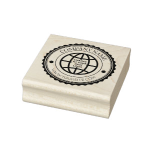 LOGO SQUARE UND SLOGAN RUBBER BRIEFMARKE GUMMISTEMPEL