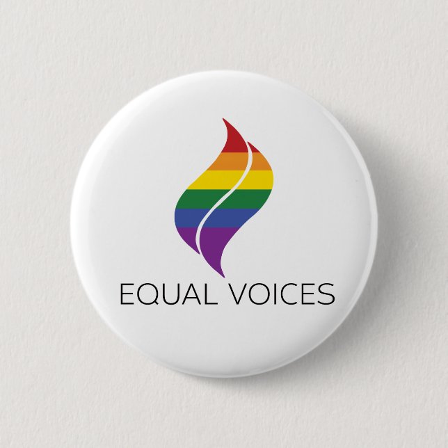 Logo "Stolz Flag Equal Voices" Button (Vorderseite)