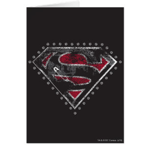 Logo super-fille vêtu noir et rouge