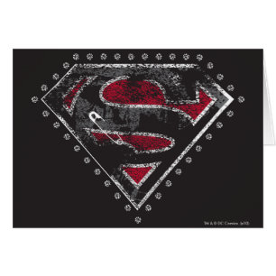 Logo super-fille vêtu noir et rouge