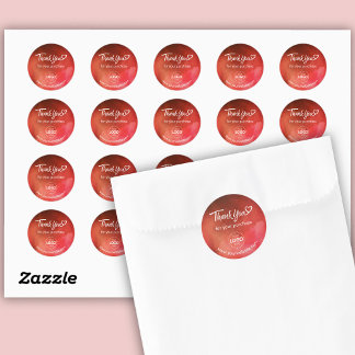 Logo sur mesure Merci / Site Web Stickers Rouge