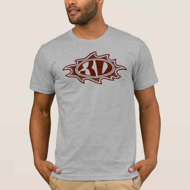 Logo-T - Shirt der Flammen-3d (Vorderseite)