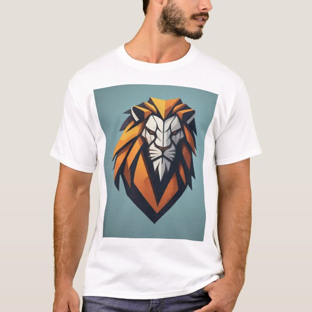 Logo-T - Shirt für dynamische geometrische Linien (Vorderseite)