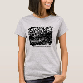 Logo-T - Shirt für Frauenwoodblock - Grau