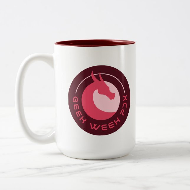 Logo-Tasse - Geek Week PDX Zweifarbige Tasse (Links)