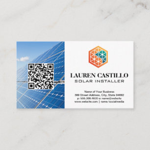 Logo "Tech Energy"   Solarmodule   QR Visitenkarte