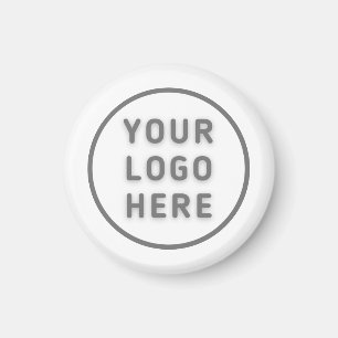 Logo-Template-Geschäft - Einfache White Round Magnet