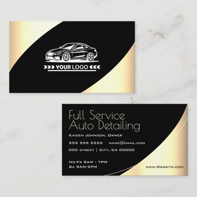 Logo Template Light Gold Elegant Beruflich Visitenkarte (Vorne/Hinten)