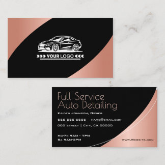 Logo Template Rose Gold Elegant Beruflich Visitenkarte