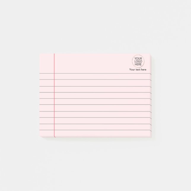 Logo Text Business Linde Schulbuch Post-it Klebezettel (Vorderseite)