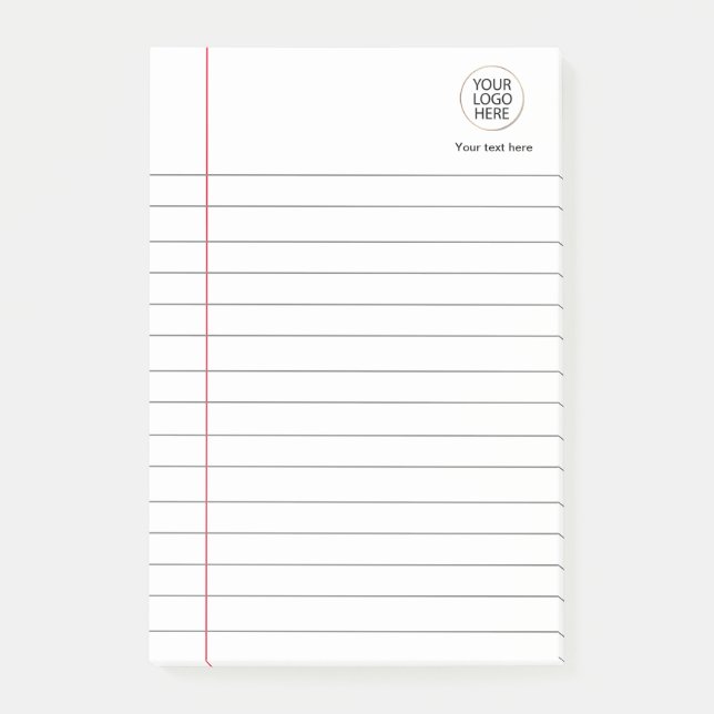 Logo Text Business Linde Schulbuch Post-it Klebezettel (Vorderseite)