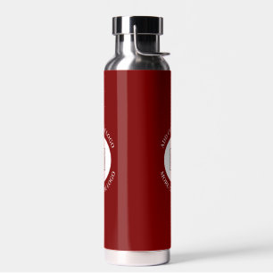 Logo-Text Geschäft-Branding Dunkelrot Promotion Trinkflasche
